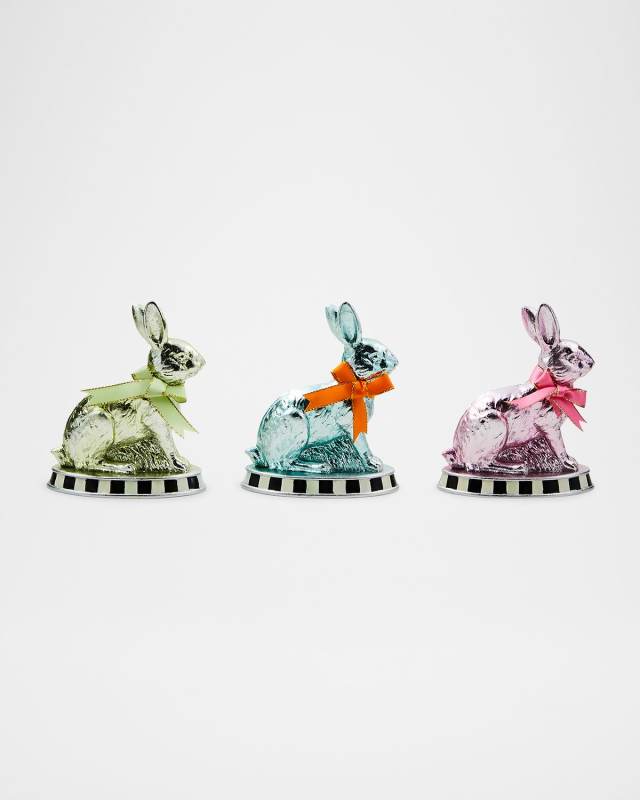 Calico Mini Foil Bunnies, Set of 3